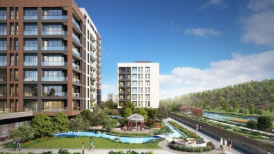 Exterior image - Investment Riverview Apartments for Sale in Installments in Kağıthane-Istanbul next to Axis Mall - 12786