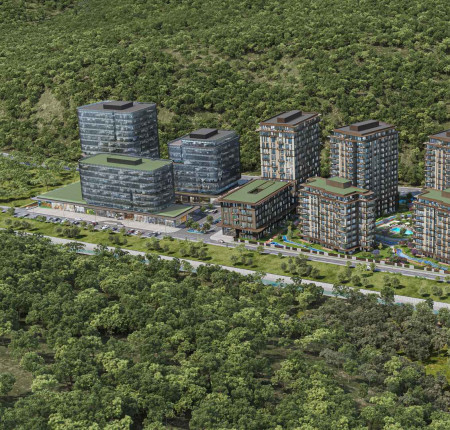 Exterior image - Apartments surrounded by forests for sale near Vadi Istanbul in Sariyer district - 32529